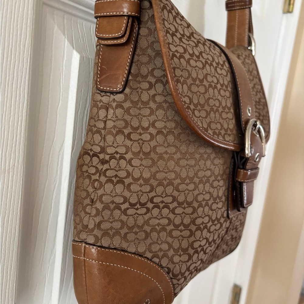 Coach VINTAGE 2004 (6376) SoHo Mini C Signature Brown/Tan Shoulder Bag VGUC - Picture 4 of 16